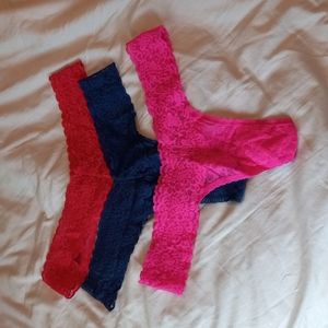 Victorias Secret Lacie Panty Lot of 3